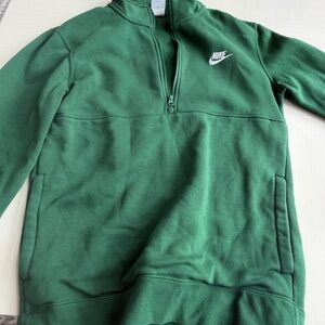 Nike Dark Green Zip-Up Fleece Jacket
